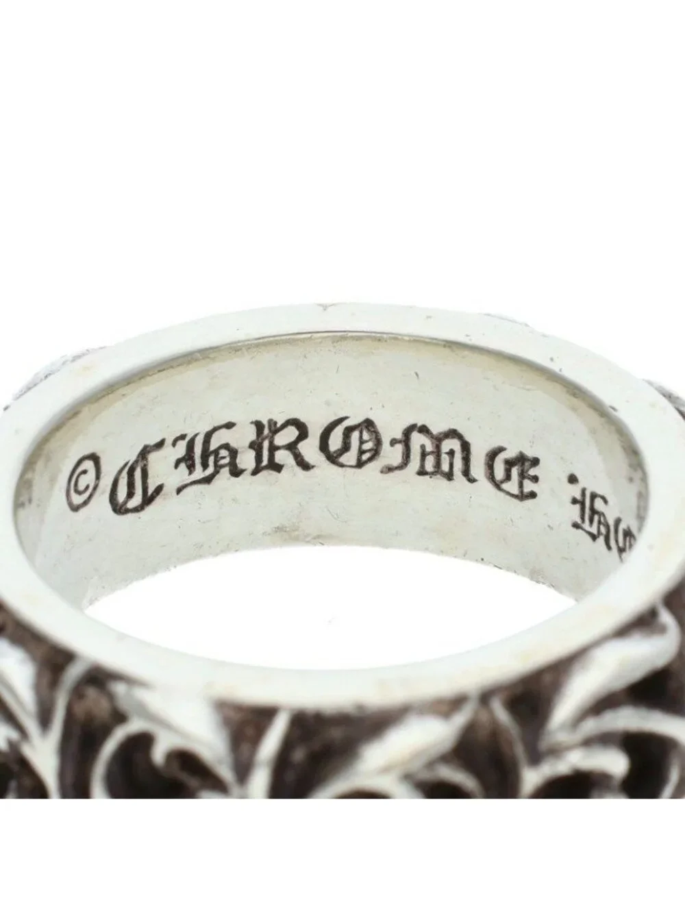 Chrome Hearts Etrnity Vine Band Eternity Silver Ring